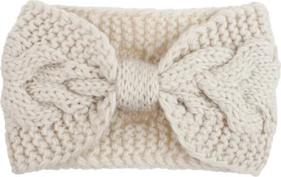 Produktbild von Oblique Unique Damen Stirnband Haar Band für den Herbst Winter Ohrenwärmer Zopfmuster in Einheitsgröße - weiß