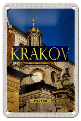 Produktbild von Blechschild Reise 12x18cm Krakow Sehenswürdigkeit Europa Reise Schild