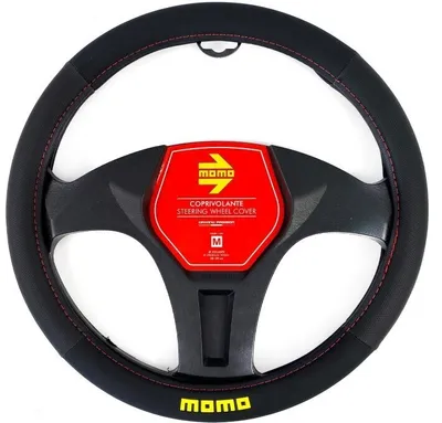 Obrázek produktu pro Momo SWC0EASBR EASY potah volantu Ø38-39 cm černý/červený potah volantu