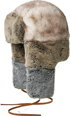 Kangol Pilotenmütze aus weichem Faux Fur in beige