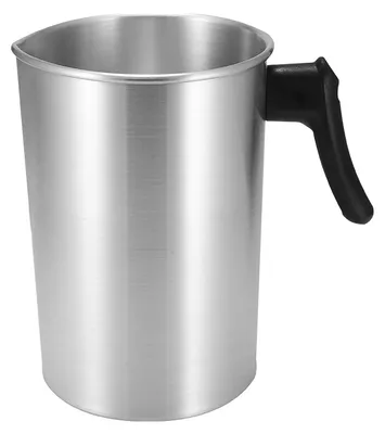Image de Omgoods - Récipient résistant à la chaleur - Aluminium - 3 litres - Pour la fabrication de bougies - Outil de bricolage - Pot de coulée - Pot à faire fondre la cire