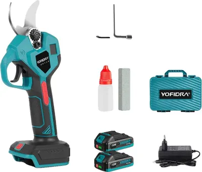 Image de Ciseaux électriques, sans fil, moteur sans balai, 2 batteries