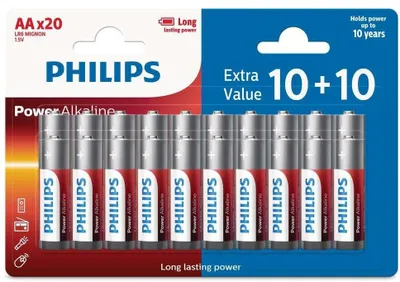 Obrázek produktu pro Baterie Philips Power Alkalická AA 10+10-blister