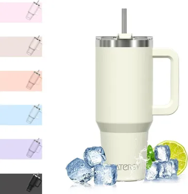 Zdjęcie produktu dla kubek termiczny 30oz Coffee Mug to Go Dwuścienny, próżniowy, szczelny kubek do picia ze stali nierdzewnej, beżowy