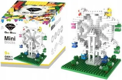 Produktbild von Mini Bausteine Riesenrad Architektur Set - 260 Teile Modellbau Konstruktionsspielzeug