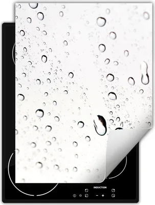 Produktbild von DarHaus Herdabdeckplatte Einteilig Küche Abdeckplatte für Glaskeramikkochfeld Abdeckung Induktionskochfeld Aufrollbare Matte 40x52 cm, weiß  - Tropfen