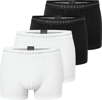 Produktbild von Schiesser 4er Pack Baumwolle Flex Retro Short / Pant Mit Logo-Webgummibund, Perfekter Sitz, hoher Komfort, Elastisches Material