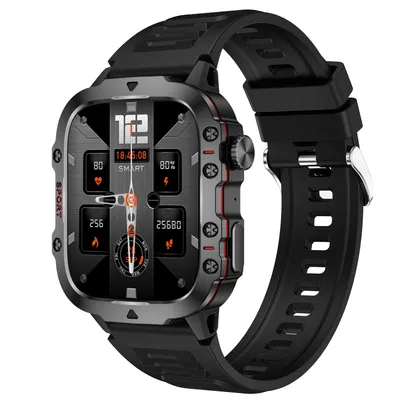 Produktbild von ZELURXX Smartwatch, Bluetooth Anrufe, Vollbild Touchscreen, Herzfrequenz Blutsauerstoff, Sprachassistent, wasserdicht