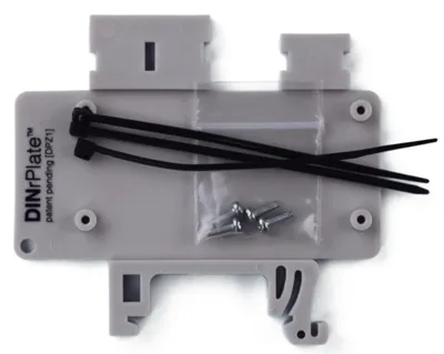 Produktbild von DINrPlate DPZ1 - Hutschienenhalter für Raspberry Pi Zero, grau