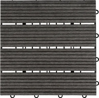 Zdjęcie produktu dla HOME DELUXE - płytki WPC BAVARO - antracyt 1m² | płytki tarasowe, płytki balkonowe, płytki drewniane