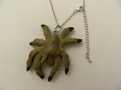 Produktbild von Kette mit Holzanhänger Spinne, Ketten Modeschmuck Tiere Tier Vogelspinne