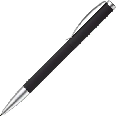 Produktbild von Dreh-Kugelschreiber / aus Metall / mit Soft Touch / Farbe: schwarz