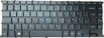 Produktbild von DEUTSCHE - Tastatur Keyboard Ohne Rahmen mit Beleuchtung kompatibel für SAMSUNG NP930X5J