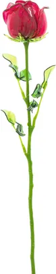 Zdjęcie produktu dla EUROPALMS Kryształowa róża, sztuczny kwiat, bordowy, 81cm 12x