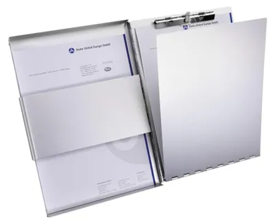 Produktbild von Westcott - Klemmmappe ft A4, Aluminium, seitliche Öffnung
