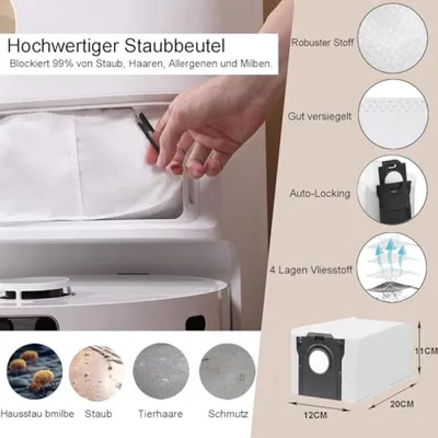 Produktbild von PromoHome® Zubehörset für Dreame L10s Ultra Gen 3, X40 Ultra Complete, L40 Ultra, X40 Master, Mova P50 Pro Ultra - 2 Hauptbürsten, 6