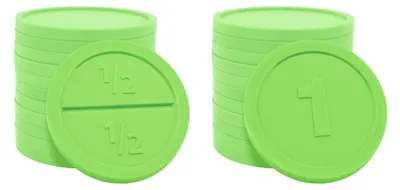 Produktbild von CombiCraft runde brechbare Wertmarken aus Kunststoff in Blau Ø29mm - 250 Stück