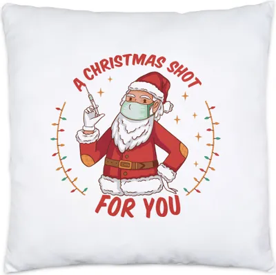 Produktbild von A Christmas Shot for you Kissen humorvoller Weihnachtsmann Impfung Christmas Present Weihnachten ist wieder da