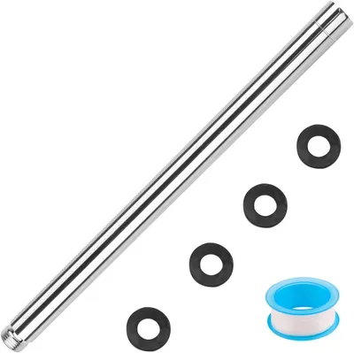 Produktbild von Duschkopf mit Verlängerungsarm 30 cm, G1/2 Zoll, Edelstahl, Handbrause Verlängerung für Badezimmer