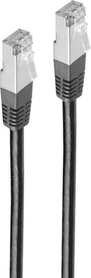Produktbild von Patchkabel cat. 5e SF/UTP schwarz 0,25m