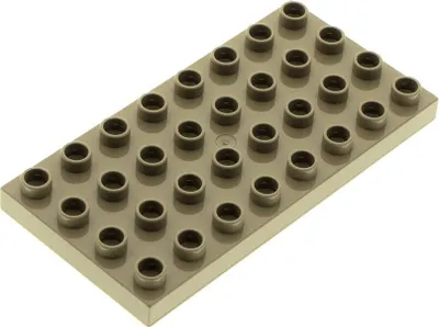 Produktbild von 1x Lego Duplo Bau Platte 4x8 dunkel beige Basic 4255053 20820 10199 4672