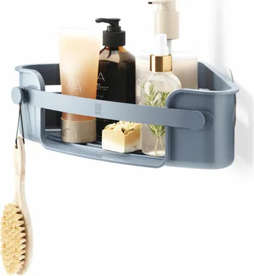 Immagine prodotto di Umbra Eckduschablage Flex zum Kleben, Duschregal, Kunststoff, Schieferblau, 1021299-1050