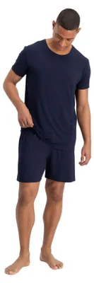 Image de Bamboo Basics pyjama pantolon court bleu homme