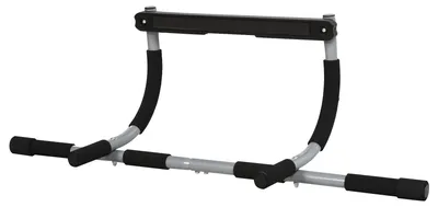 Produktbild von Moonbite Türreck Klimmzugstange 92 cm, Trainingshalterung für Klimmzüge und Liegestütze, verstellbar, gepolsterte Schaumstoffgriffe, Schaumstoff, Schwarz