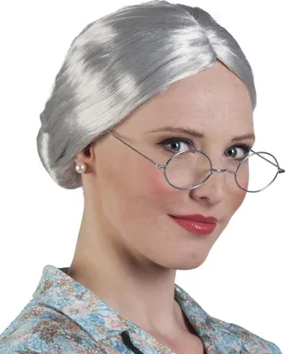 Produktbild von Boland Perücke Granny grau steil kurz Damen Professor Kostüm Fasching