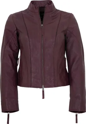 Produktbild von Jilani Collection - Damen Lederjacke Lammnappa berry : 36