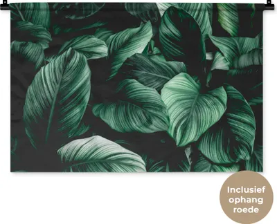 Produktbild von MuchoWow® Wandteppich Wandbehang Dschungel - Blätter - Tropisch - Pflanzen - Natur 90x60 cm Tapisserie Dekoration Wandtuch - Wandskulpturen - Bildteppich