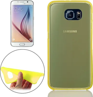 Produktbild von Schutzhülle Case Ultra Dünn 0,3mm für Handy Samsung Galaxy S6 Gelb