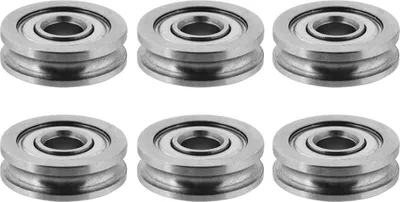 Obrázok produktu pre 10 ks kovových U drážok utesnených vodiacich koliesok guľôčkových ložísk U604ZZ 4 * 13 * 4 mm