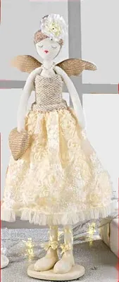 Image de C1805 Ange en tissu blanc debout 46 cm