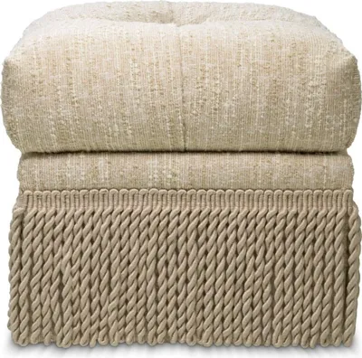Produktbild von Casa Padrino Luxus Hocker Creme 53 x 53 x H. 47 cm - Wohnzimmer & Hotel Sitzhocker