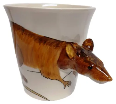 3D Keramikbecher mit Maus-Motiv, 200 ml, spülmaschinengeeignet