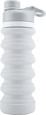 Obrázek produktu pro Skládací silikonová láhev na vodu, přenosný hrnek na vodu pro sport, cestování, běhání, kempování (světle šedá)