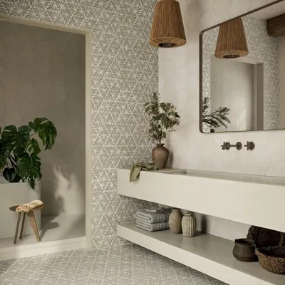 Obrázek produktu pro CASA39 Dlaždice v cementovém vzhledu, béžové, 21 x 25 cm, Marca Terracreta