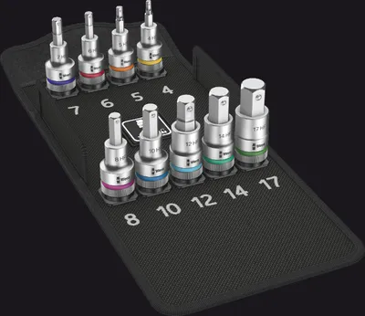 Produktbild von Wera - 8740 C HF 1 Zyklop Bitnuss-Satz Innensechskant, mit Haltefunktion, 9-teilig; 5004201001