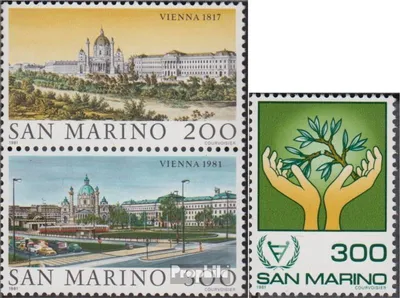 Produktbild von Briefmarken San Marino 1981 Mi 1227-1228 Paar,1229 (kompl.Ausg.) postfrisch Weltstädte - Wien