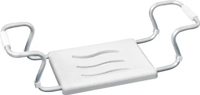 Produktbild von Famanu Badewannenbrett Verstellbar - Weiß - 120 kg Tragkraft - Kunststoff - 55-65 x 18 x 26 cm