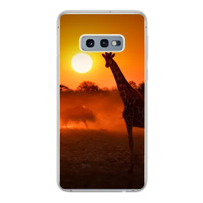 Produktbild von MuchoWow® Handyhülle Schutzhülle Hülle für Samsung Galaxy S10e Giraffe - Sonne - Savanne Silikon Softcase Handy Hülle - Handy