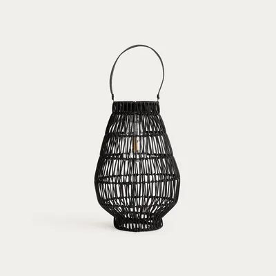 Produktbild von HOMLA KOLIS Solarlaterne schwarz mit Seil 21x31 cm