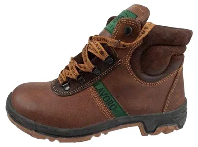 Productafbeelding van Lavoro - "Stockholm" veiligheidsschoenen voor heren, leder, model PP12674 (maat 38 EU) (bruin)