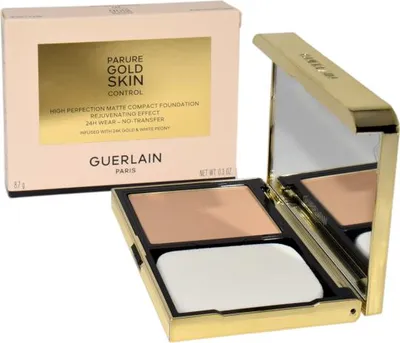 Produktbild von Guerlain Parure Gold Skin Control, Kompaktes Gehäuse, Pulver, Jeder Hauttyp, Aufhellend, Aufpolsterung, Glättend, Mittel, Neutral