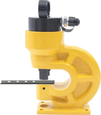 Zdjęcie produktu dla Hydrauliczna wykrawarka - Wykrawarka 31T/304 kN - 4 matryce - Do szyn zbiorczych, miedzi, aluminium, blachy żelaznej - Żółta