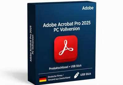 Produktbild von Adobe Acrobat Pro 2025 + USB Stick / Kein Abo / Vollversion