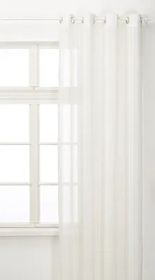 Vorhang aus Polyester, 140 x 260 cm, Naturfarbe