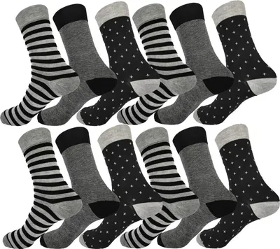 Immagine prodotto di 12 paia di calze da uomo modello classico forma di business vestito per il tempo libero, 12 paia, Mix13/39-42