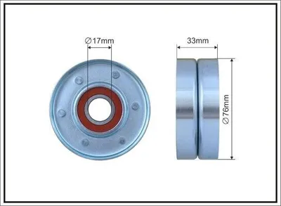 Produktbild von CAFFARO 500288 Spannrolle Keilrippenriemen 76mm für FORD TRANSIT Bus (FD, FB, FS, FZ, FC) TRANSIT Kasten (FA) TRANSIT Pritsche/Fahrgestell